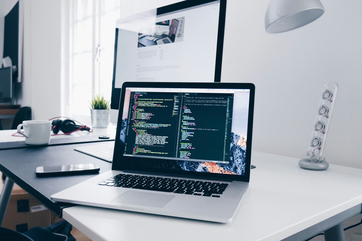 Developer working on code